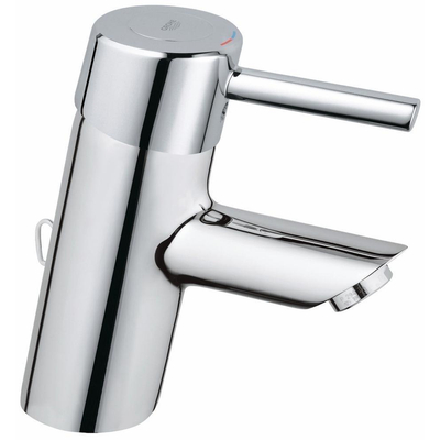 Grohe Concetto Wastafelmengkraan - eengreeps - met keramische schijven - flexibele aansluitslangen - met temperatuurbegrenzer - chroom