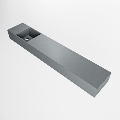 Mondiaz TYNE Fontaine - 120x23x12cm - lavabo à gauche - sans trous de robinet - solid surface - Plata