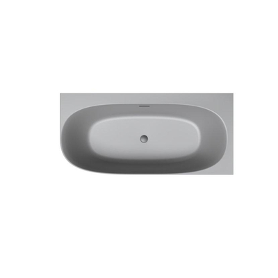 Riho Phatos Baignoire semi-autoportante - 170x80cm - angle droit - acrylique - stone grey mat (gris)
