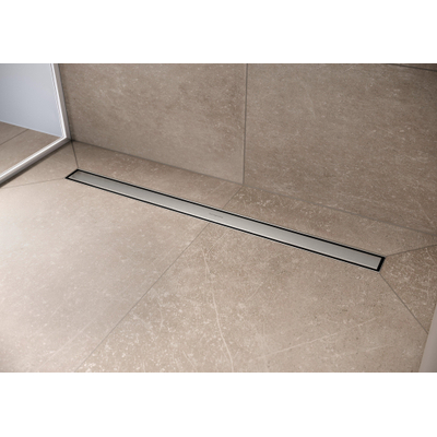 Hansgrohe RainDrain Compact Douchegoot - 90cm - vlakke installatie - brushed stainless steel