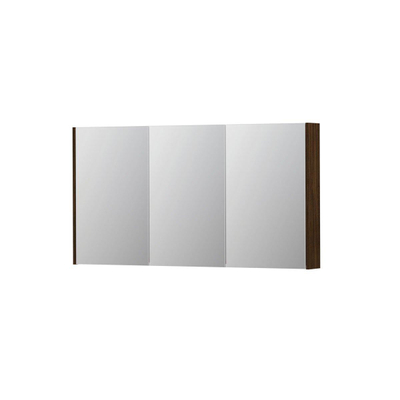 INK SPK2 spiegelkast – 140x74x14 cm – 3 deuren, dubbelzijdige spiegeldeuren – Koper eiken