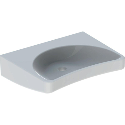 Geberit 300 Comfort Paracelsus lavabo pour fauteuil roulant sans trou de robinetterie sans trop-plein 64x49x18cm avec KeraTect blanc