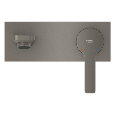 Grohe Lineare Waterbesparend Afbouwdeel - voor inbouw wandkraan - L-Size - uitloop 20.7cm - brushed hard graphite (antraciet)