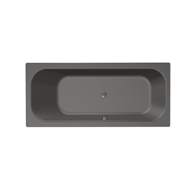 Xenz Aruba Baignoire - 180x80x48 - bonde centrale - acrylique - anthracite