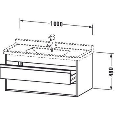 Duravit Ketho Meuble sous-lavabo 100x41x46.5cm graphite