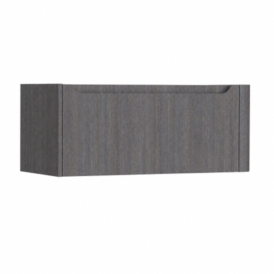 H&R Badmeubelen Juice Meuble sous-lavabo - 100x45x40cm - angle droit arrondi - 1 tiroir - poignée intégrée - Wengé