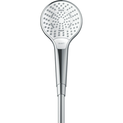 Hansgrohe Croma Select S douchette à main Multi EcoSmart 1/2 xØ11cm avec soft rain intense rain et jet massage blanc/chrome