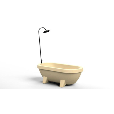 Gardentub douche extérieure – raccord pour tuyau d'arrosage – hauteur 165 cm – réglable en hauteur – laiton noir mat