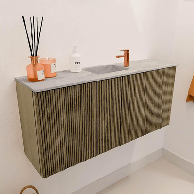 Mondiaz JOYA-DLUX 90cm toiletmeubel - kleur Dusk - Wastafel FAYE positie Midden 1 kraangat kleur Glace.