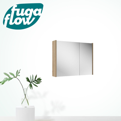 FugaFlow Eccelente Arredo Armoirede toilette 80cm avec panneau latéral chêne