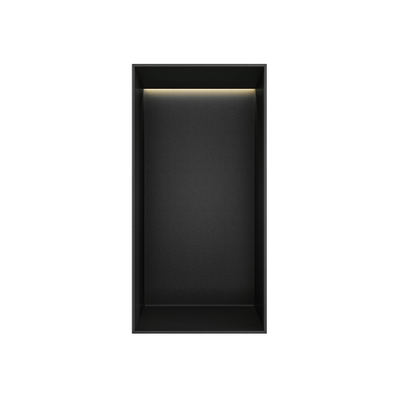 Hotbath &MORE Boîte d'encastrement ou niche encastrée - 30x15x10 - sans cadre + LED - noir brossé PVD