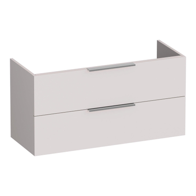 BRAUER Elevate meuble sous-lavabo peu profond 100 sans poignées rapportées 2 tiroirs softclose et 1 découpe pour siphon - sable mat