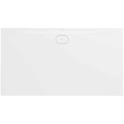 Villeroy & Boch Ecora douchebak - 180x100x3.5cm - afvoer lange zijde - stone white (wit)