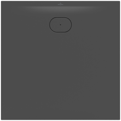 Villeroy & Boch Ecora douchebak - 100x100x3.5cm - afvoer korte zijde - anthracite (antraciet)