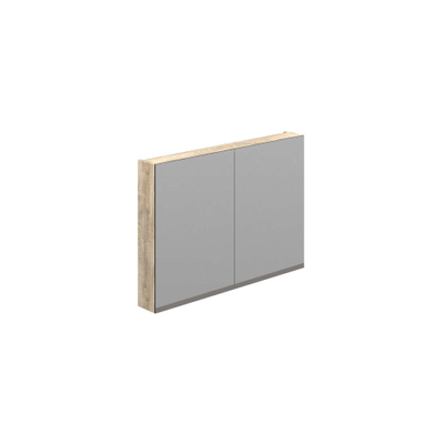 Thebalux Type D spiegelkast – 100x70 cm – indirecte LED – Nebraska Eiken structuur