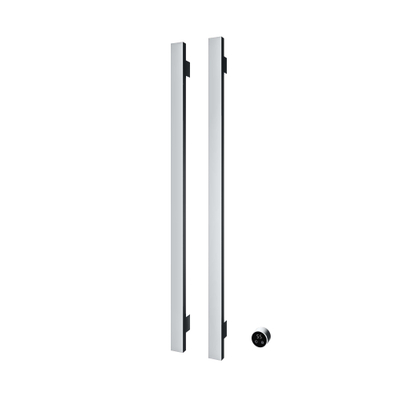 Hotbath &MORE Radiateur sèche-serviettes - 38x115cm - carré - 2 barres - vertical - avec interrupteur - chrome