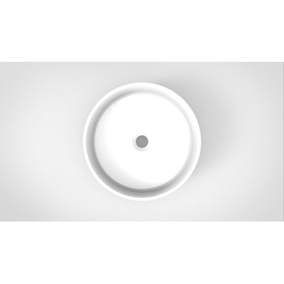 Arcqua Case vasque à poser ronde 40x40cm blanc brillant