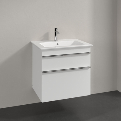 Villeroy & Boch venticello wastafelonderbouwkast - met 2 laden - voor wastafel - 60.3x50.2x59cm - glans wit