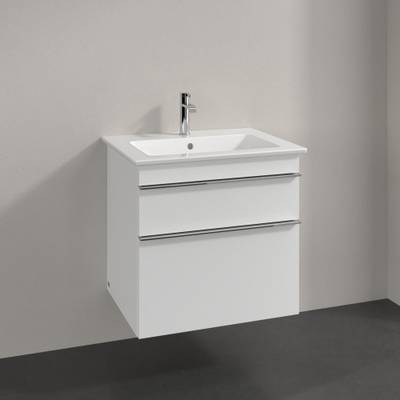 Villeroy & Boch venticello Meuble sous lavabo 60.3x50.2x59cm avec 2 tiroirs blanc brillant