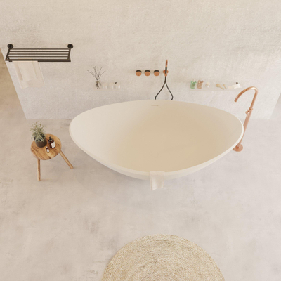 Ideavit Solidlectus Vrijstaand bad 180x100cm ovaal Solid surface wit