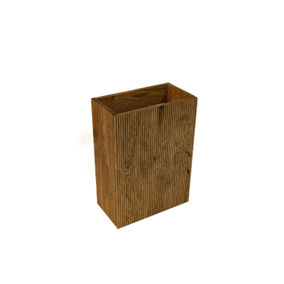Saniclass Holz Atelier Ensemble de meuble de toilette - 40x60.5cm - 1 porte - lave-mains travertin - trou de robinet à droite - walnut pure