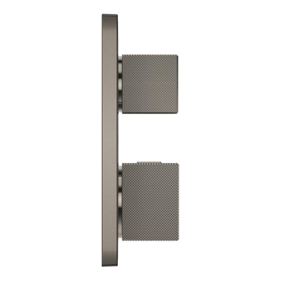 Grohe Grohtherm Cube Mitigeur douche thermostatique - partie de finition - avec inverseur - Vanilla noir Graphite brossé