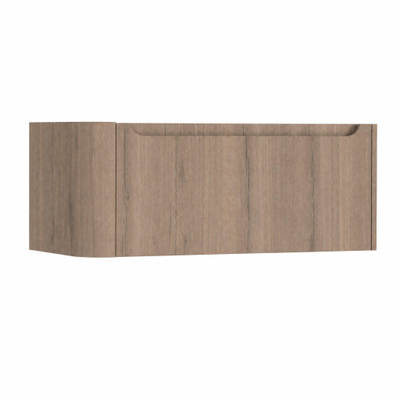 H&R Badmeubelen Juice Wastafelonderkast - 100x45x40cm - linkerhoek afgerond - 1 lade - geïntegreerde greep - charleston