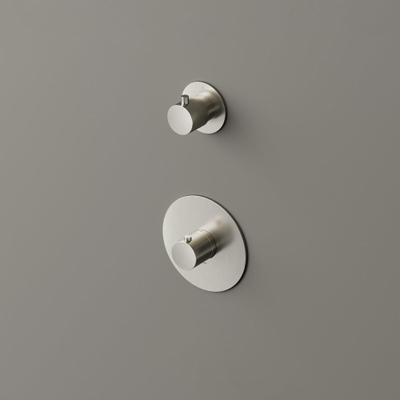 Hotbath Buddy partie apparente thermostatique avec 1 vanne d'arrêt nickel brossé