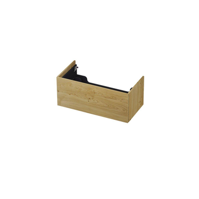 INK Wastafelonderkast - 90x45x37.6cm - 1 lade - push to open - met rechte opdekfronten - MDF - Natur