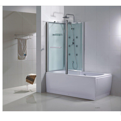 Vasque gauche baignoire/douche 170x85 h 218 verre de sécurité 5 mm