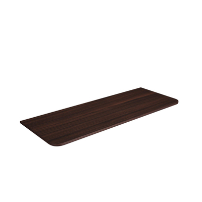 Saniclass Terra Topblad - 120x46x2cm - afgeronde hoeken - kastanje (walnoot) OUTLETSTORE