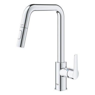 Grohe Start QuickFix Robinet de cuisine - douchette extractible - Dual Spray - projection 22.1cm - Chrome