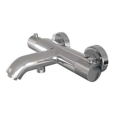 Robinet de baignoire à encastrer Brauer Chrome - barre de douche - 2 fonctions - 2 boutons avec relief - douchette à main 1 fonction - chrome