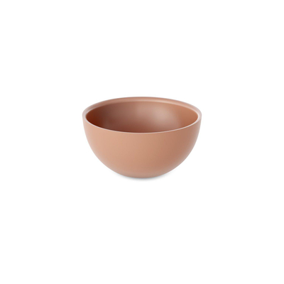 Zeza Element Waskom - 25x25x12cm - solid surface - met afvoerplug - glans peach (oranje/roze)