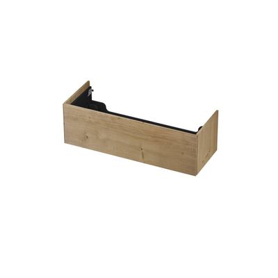 INK Wastafelonderkast - 120x45x37.6cm - 1 lade - push to open - met rechte opdekfronten - MDF - Ash grey