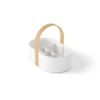 Umbra Bellwood Caddy badkameropberger 30x20x23cm wit/naturel