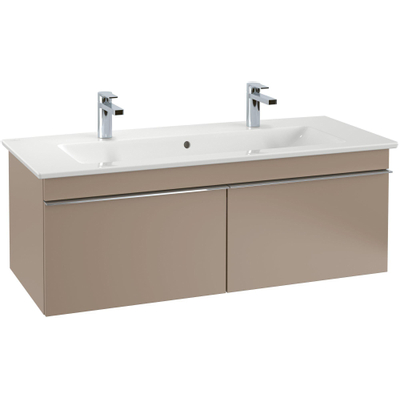 Villeroy & Boch venticello wastafel - 120x50cm - 2 kraangaten overloop - White Alpine (glans wit)