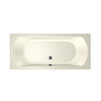 Xenz Lagoon Duobad - 180x80x53 - afvoer Midden - acryl - pergamon