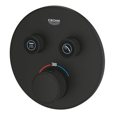 Grohe Grohtherm SmartControl Afbouwdeel - inbouw mengkraan thermostatisch - met omstel - phantom black (zwart)