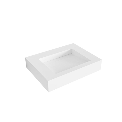 MONDIAZ AVON Talc vrijhangende wastafel 61cm Positie wasbak midden rand 12cm