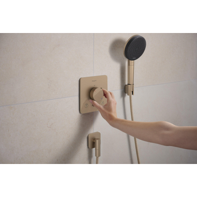 hansgrohe FixFit Fine Q Muuraansluitbocht - zonder terugslagklep - Brushed Bronze