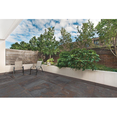 EnergieKer Dalle de terrasse Flatiron Black 60x60x2cm Rectifié Aspect béton Mat Noir