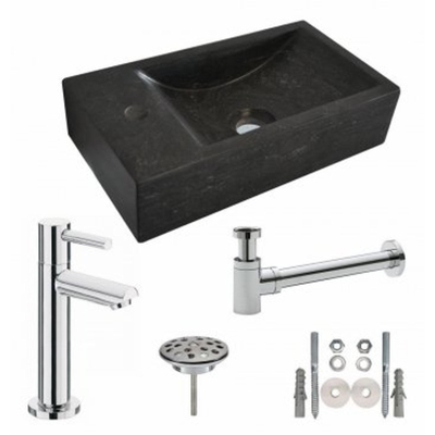 Wiesbaden One pack Raw fontein links 40x22x10 cm hardsteen gezoet