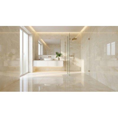 Terravito Valoro Vloer- en wandtegel - 120x120cm - gerectificeerd - gepolijst Creme