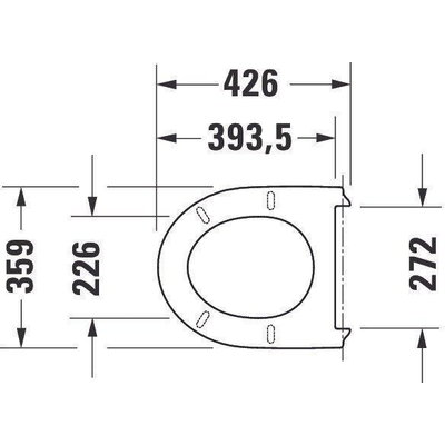 Duravit No.1 DuraStyle Basic WC-zitting - 36.9x43.3x4.2cm - compact - met softclose - met quickrelease - kunststof - wit