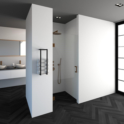 BRAUER Void nisdeur helder glas 80x200 omkeerbaar incl. glascoating PVD koper geborsteld
