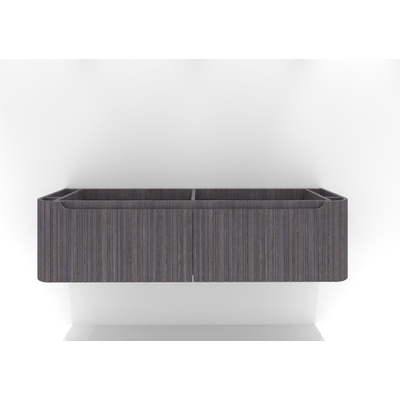 H&R badmeubelen Juice Wastafelonderkast - 160x45x40cm - afgeronde hoeken - 3D-front - 2 lades - geïntegreerde greep - wenge