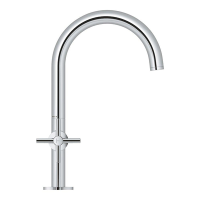 Grohe Atrio L-size wastafelmengkraan push open chroom