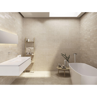 Baldocer Ceramica Pierre Snow carrelage mural - 30x60cm - 10mm - rectifié - aspect pierre naturelle - blanc mat