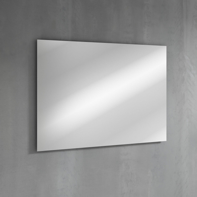 Adema Prime Balance Badkamermeubelset - 100x55x45cm - 1 rechthoekige keramische wasbak wit - 1 kraangat - 2 lades - rechthoekige spiegel - mat zwart